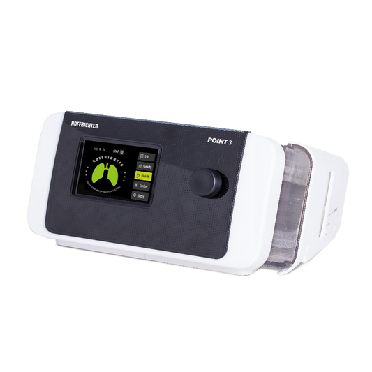 Hoffrichter Point 3 CPAP oder AutoCPAP  inklusive integriertem Luftbefeuchter-  nichtinvasive Atemtherapiegerät- Behandlung von schlafbezogenen Atemstörungen