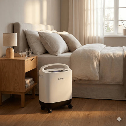 Philips Oxygenate 5 stationärer Sauerstoffkonzentrator (5 Liter O2/min) | Komplettset