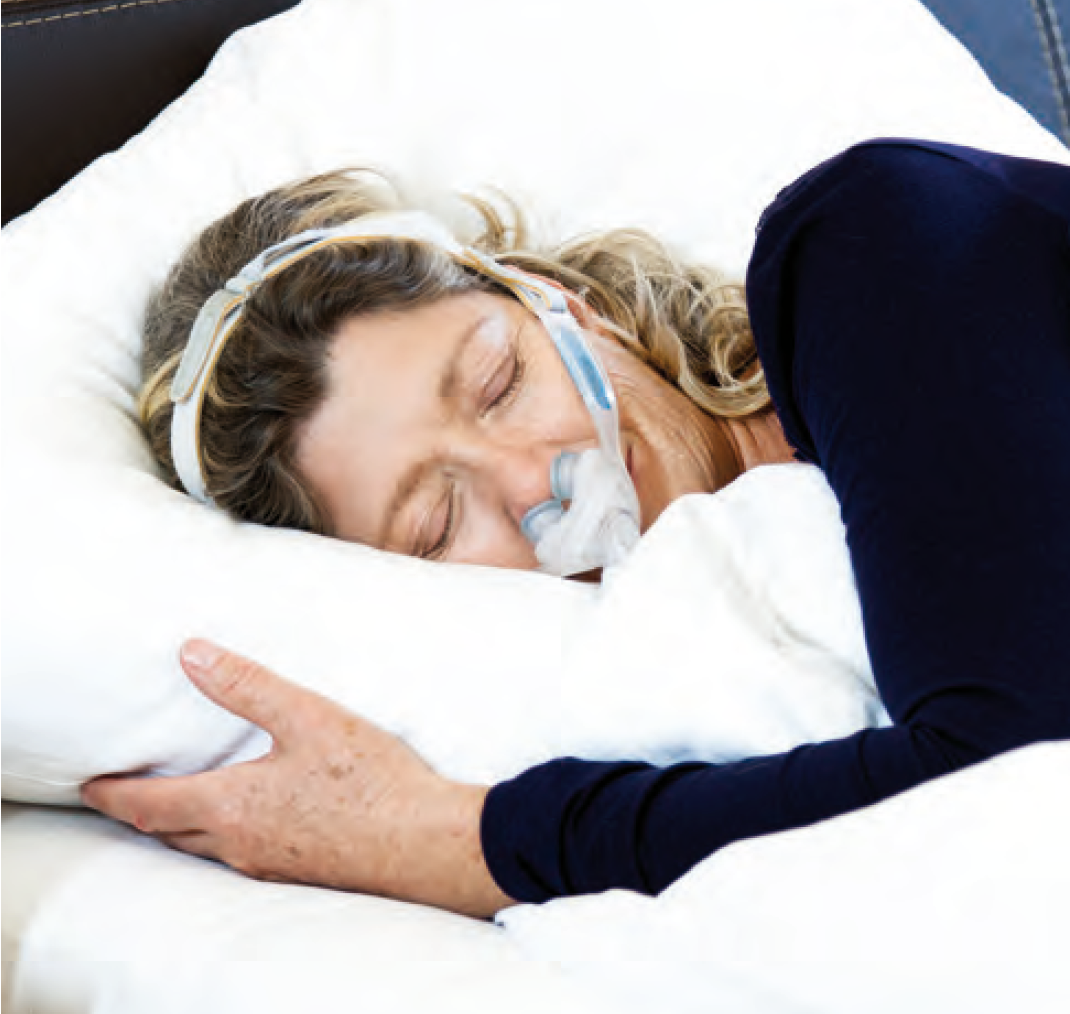 Philips Respironics Nuance Pro Gel Pillow Neuskussenmasker (met uitademventiel, gelpadframe en hoofdband)