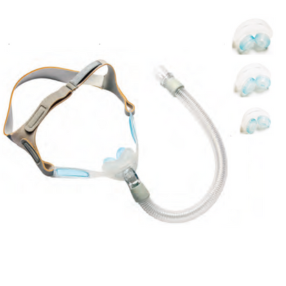 Philips Respironics Nuance Pro Gel Pillow Nasal Pillow Mask (with exhalation valve, gel pad frame and headgear)